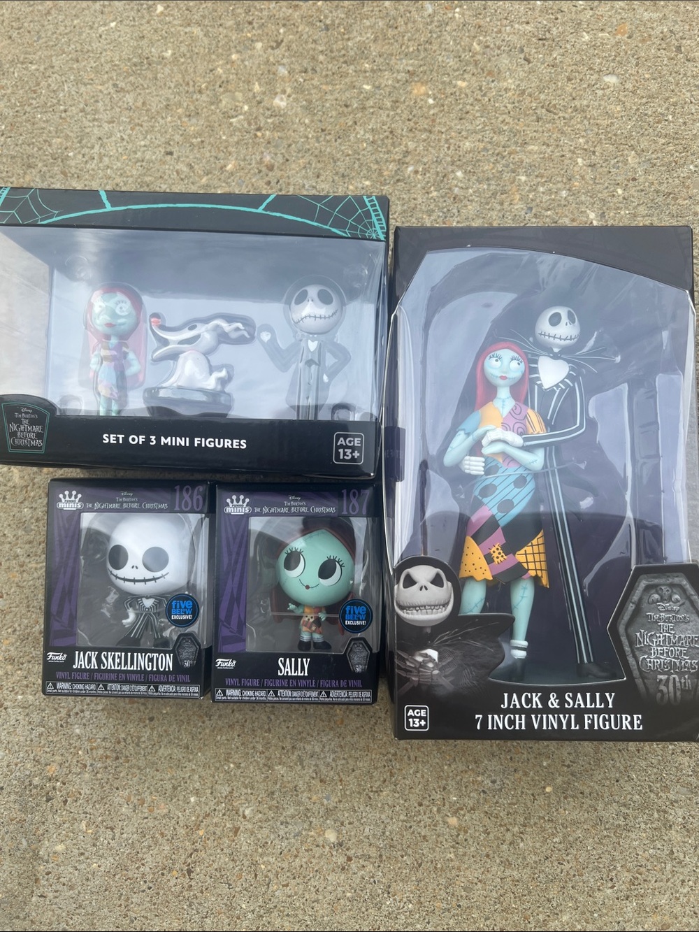 Funko The Nightmare Before Christmas Jack & Sally Vinyl Figures - Blue/Black